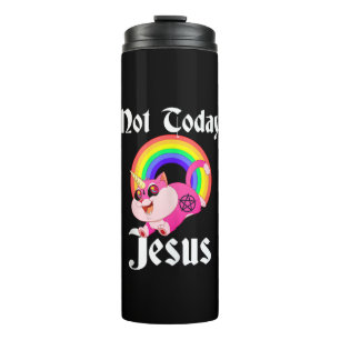 Termo No Hoy Jesús Satánico Gato Gótico Arcoiris Anti Re