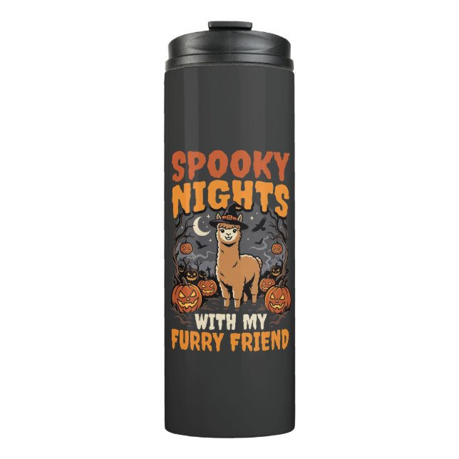 Termo Noche de Alpaca de Halloween (Anverso)