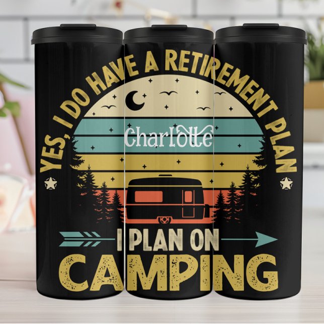 Termo Noche de Camper Retro bajo cielo estrellado (Subido por el creador)