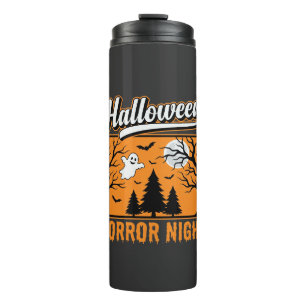 Termo Noche de Terror de Halloween Bosque Fantasma Retro