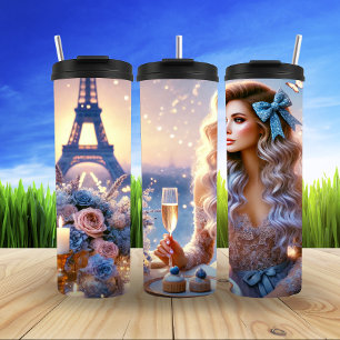 Termo Noche romántica por la Torre Eiffel