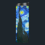 Termo Noche Van Gogh Starry<br><div class="desc">Tumbler térmico con pintura al óleo de Vincent van Gogh La noche estrellada (1889). Inspirado por su estancia en un asilo,  el arte representa un pueblo bajo un cielo nocturno de estrellas y luna azul y amarilla. Un gran regalo para los aficionados al post-impresionismo y al arte holandés.</div>