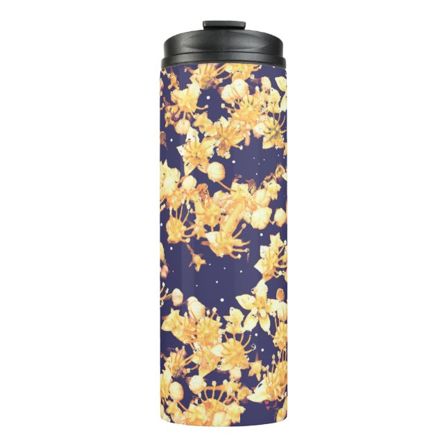 Termo Noche y oro de Hydrangea (Anverso)