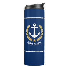 Termo Nombra Nautical Anchor Gold Style Naval