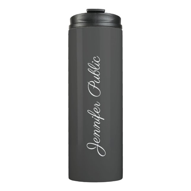 Termo Nombre con caligrafía Elegante Moderno Mejor Plant (Anverso)