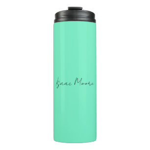 Termo Nombre de caligrafía elegante del guión azul verde