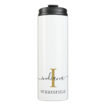 Nombre de guión de monograma minimalista Gris dora