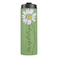Nombre de guión elegante de flor silvestre acuarel
