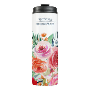 Termo Nombre de la dama de honor del Personalizado flora