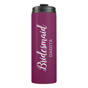 Termo Nombre de la dama de honor púrpura de Sangria mini