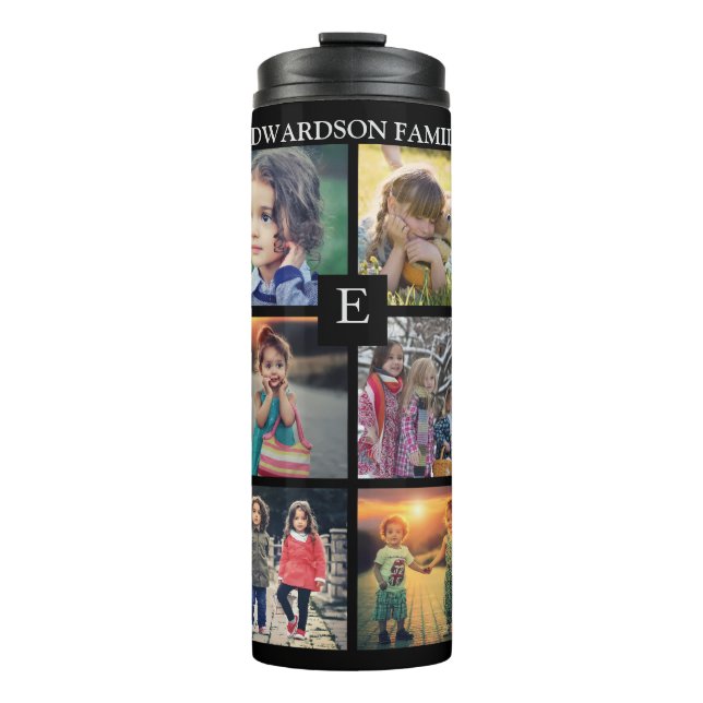 Termo Nombre de la familia moderna del collage de fotos  (Anverso)