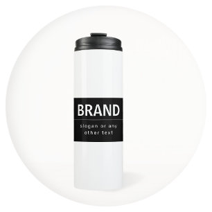 Termo Nombre de marca o negocio moderno y audaz Blanco