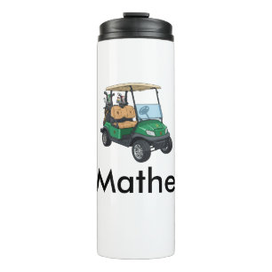 Termo nombre del hombre del coche de golf verde regalos