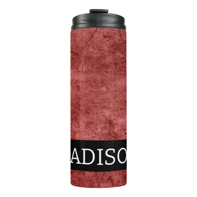 Termo Nombre del personalizable. Textura gruesa abstract (Anverso)