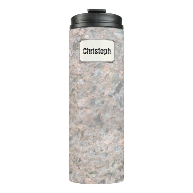 Termo Nombre del personalizado de la textura de la roca (Anverso)