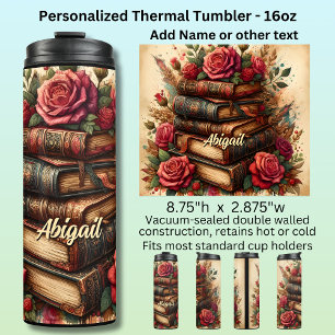 Termo Nombre, Libros Antiguos & Rosas Floral