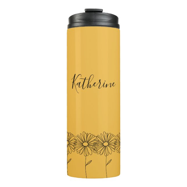 Termo Nombre personalizado April daisy Birth Flower (Anverso)