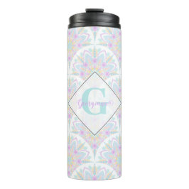 Termo Nombre personalizado Art Deco Pastel Floral arcoir