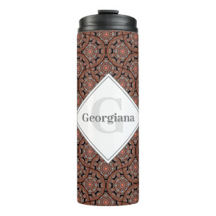 Termo Nombre personalizado Art Deco Safari Sunset Boho M