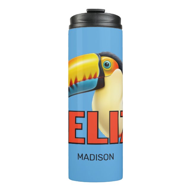 Termo Nombre personalizado BELIZE Toucan (Anverso)