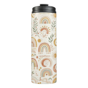 Termo Nombre personalizado Boho Arcoíris y Viaje de Botá