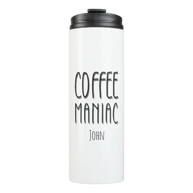 Termo Nombre personalizado Café Maniac - Gracioso (Anverso)