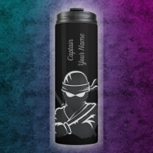 Nombre personalizado Capitán Ninja Tumbler térmico