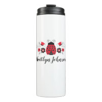 Nombre personalizado Cubo Red Ladybug