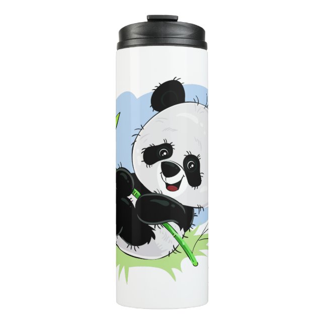 Termo Nombre personalizado Cute Panda tumbler 1/4 (Anverso)
