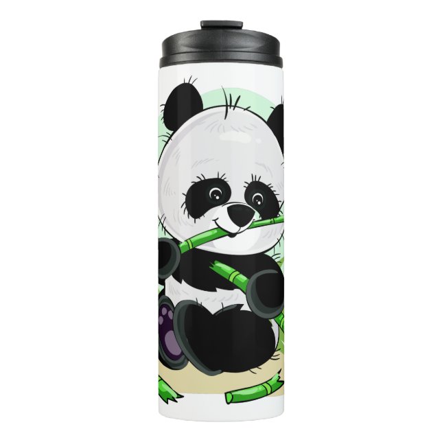 Termo Nombre personalizado Cute Panda tumbler 4/4 (Anverso)