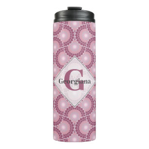 Termo Nombre personalizado de 1920 Punto Rosa Dusky Radi