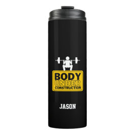 Termo Nombre personalizado de cuerpo bajo construcción