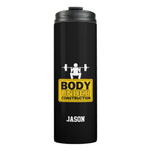 Termo Nombre personalizado de cuerpo bajo construcción