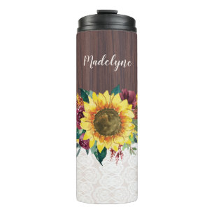 Termo Nombre personalizado de flor de girasol