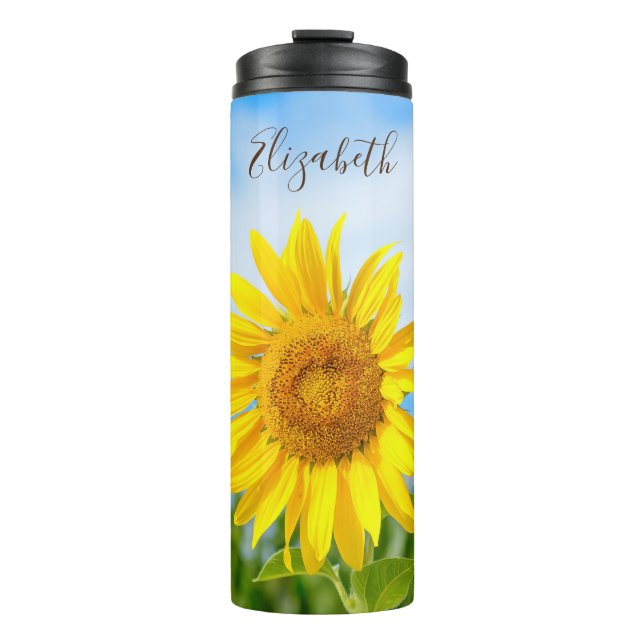 Termo Nombre personalizado de girasol (Anverso)