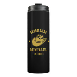 Termo Nombre personalizado de Groomsmen, Gorra de Cowboy