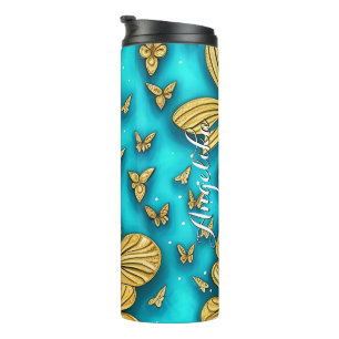 Termo Nombre personalizado de las flores verde azuladas 