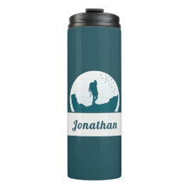 Termo Nombre personalizado de paisaje de senderismo retr