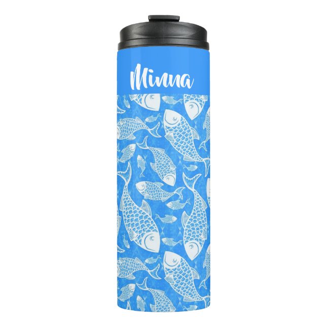 Termo Nombre personalizado de pez blanco (Anverso)