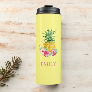 Termo Nombre personalizado de Pineapple Tropical Aloha H
