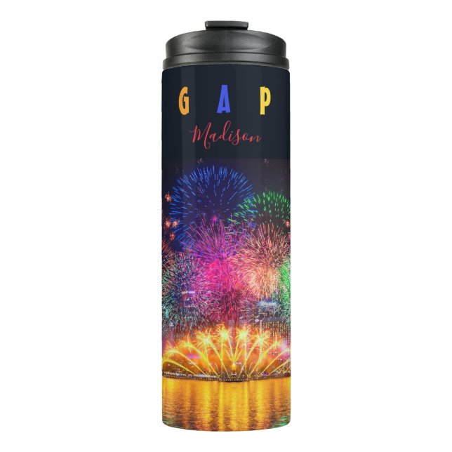 Termo Nombre personalizado de Singapore Fireworks (Anverso)