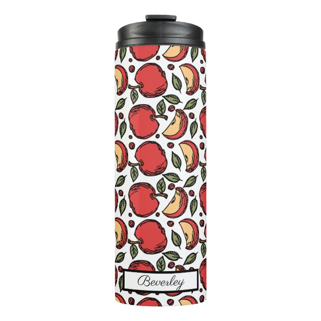 Termo Nombre personalizado del patrón de Apple rojo mode (Anverso)