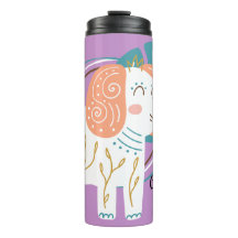 Nombre personalizado del pequeño elefante Boho