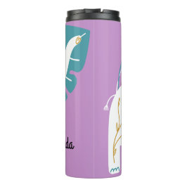 Termo Nombre personalizado del pequeño elefante Boho