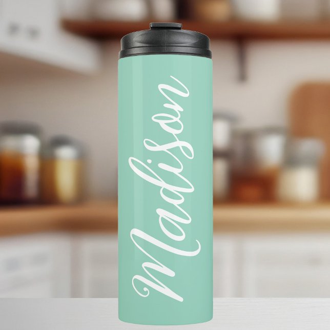 Termo Nombre personalizado del verde marino de moda (Subido por el creador)