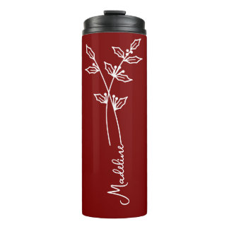 Termo Nombre Personalizado, Diciembre Flor de Nacimiento
