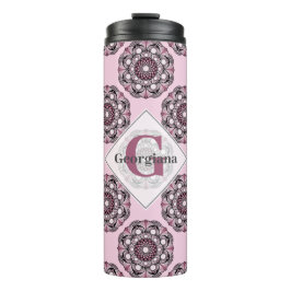 Termo Nombre personalizado Dusky Rosa Cherry Blossom Dot