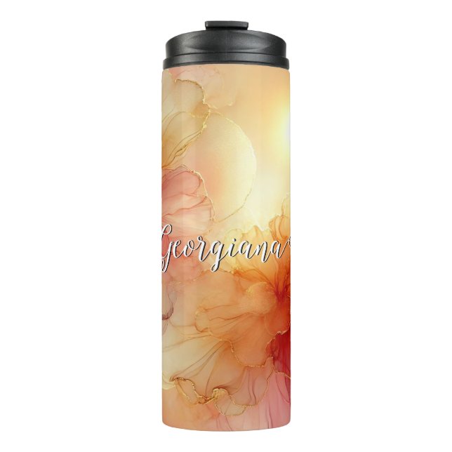 Termo Nombre personalizado Engranaje Raspberry Floral Al (Anverso)