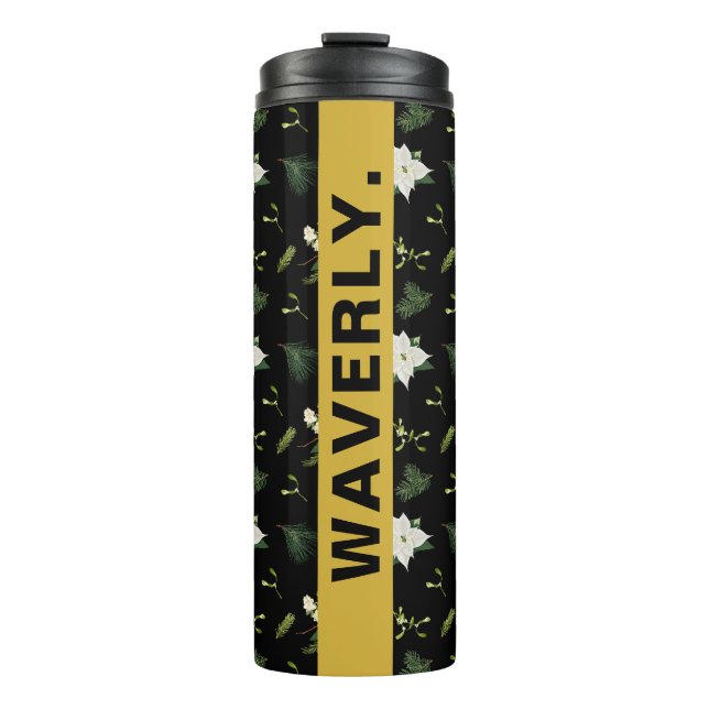 Termo Nombre personalizado Estilo verde blanco Patrón fl (Anverso)