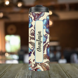 Termo Nombre personalizado Flor de nacimiento 16 oz de j